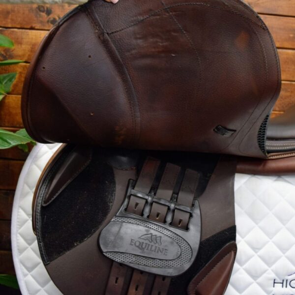 17″ Equiline Nick Skelton Jumping Saddle (2022) *Adjustable Blocks*Full Calf Leather* - Image 7