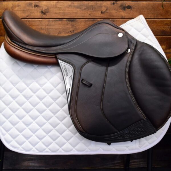 17″ Equiline Nick Skelton Jumping Saddle (2022) *Adjustable Blocks*Full Calf Leather*