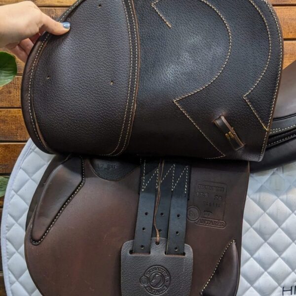 17.5″ Antares Signature Jumping Saddle 2A (2024) *AO1 Wide Tree*Full Calf Leather* - Image 4